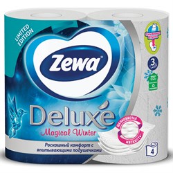 Бумага туалетная 3-х слойная, 4 рулона (4х18 м), белая, ZEWA Deluxe, 3228 - фото 11012644