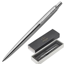 Ручка шариковая PARKER &quot;Jotter Core Stainless Steel CT&quot;, корпус серебристый, детали хром, синяя, 1953170