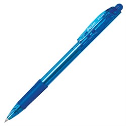 Ручка шариковая масляная автоматическая с грипом PENTEL (Япония) "Fine Line", СИНЯЯ, линия письма 0,27 мм, BK417-CN - фото 11022276