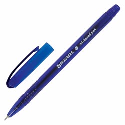 Ручка шариковая масляная BRAUBERG &quot;Flight&quot;, СИНЯЯ, корпус синий, узел 0,7 мм, линия письма 0,35 мм, 143343, OBP369