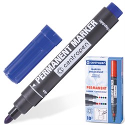 Маркер перманентный CENTROPEN 8566, СИНИЙ, круглый наконечник, 2,5 мм, 5 8566 0106 - фото 11028522
