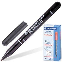 Маркер перманентный CENTROPEN 2846, ЧЕРНЫЙ, тонкий наконечник, 1 мм, 6 2846 9412 - фото 11028551