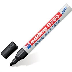 Маркер-краска лаковый (paint marker) EDDING 8750, ЧЕРНЫЙ, 2-4 мм, круглый наконечник, алюминиевый корпус, E-8750/1 - фото 11029265