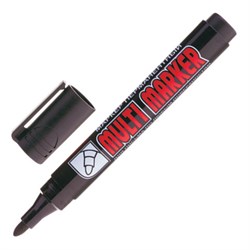 Маркер перманентный CROWN "Multi Marker", ЧЕРНЫЙ, круглый наконечник, 3 мм, CPM-800 - фото 11032264