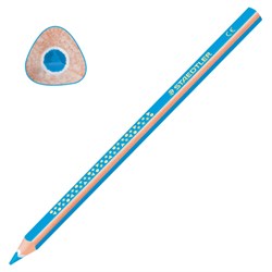 Карандаш цветной утолщенный STAEDTLER "Noris club", 1 шт., трехгранный, грифель 4 мм, голубой, натуральное дерево, 1284-30 - фото 11038435