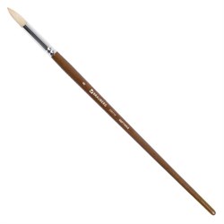 Кисть художественная профессиональная BRAUBERG ART CLASSIC, щетина, круглая, № 8, длинная ручка, 200710 - фото 11046388