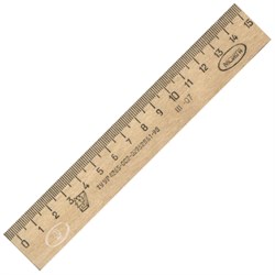 Линейка деревянная 15 см, ЛП-150, МОЖГА, С03 - фото 11047498