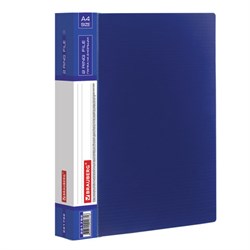 Папка на 2 кольцах BRAUBERG "Contract", 35 мм, синяя, до 270 листов, 0,9 мм, 221792 - фото 11050778