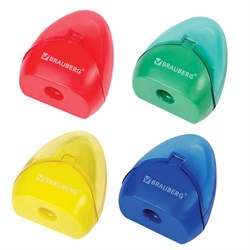 Точилка BRAUBERG BELL с контейнером, пластиковая, конусообразная, цвет корпуса ассорти, 226937 - фото 11057725