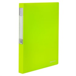 Папка 40 вкладышей BRAUBERG "Neon", 25 мм, неоновая, зеленая, 700 мкм, 227452 - фото 11059425
