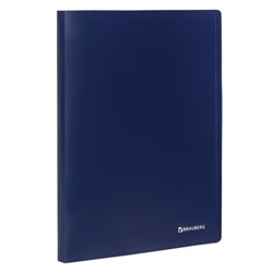 Папка на 2 кольцах BRAUBERG "Office", 25 мм, синяя, до 170 листов, 0,5 мм, 227494 - фото 11059640