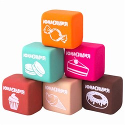 Набор ластиков ЮНЛАНДИЯ "СЛАДКИЕ ИСТОРИИ" 6 шт., размер 21х21х16 мм, ароматизированные, 229584, - фото 11068094