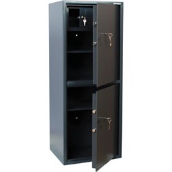 Сейф BRABIX "КМ-1200Т/2", 1200х475х400 мм, 76 кг, 2 отделения, ключевой замок, трейзер, крепление к стене, 291170 - фото 11085414