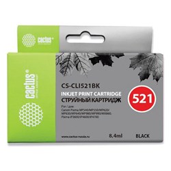 Картридж струйный CACTUS (CS-CLI521BK) для CANON Pixma MP540/630/980, черный фото - фото 11088747