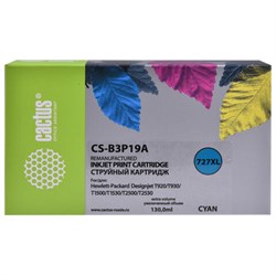 Картридж струйный CACTUS (CS-B3P19A) для HP DesignJet T920/T1500, голубой - фото 11090475