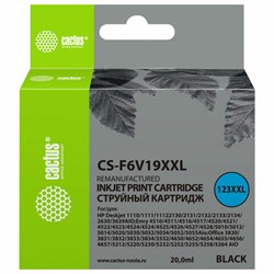 Картридж струйный CACTUS (CS-F6V19XXL) для HP DeskJet 1110/1112/2130, черный, ресурс 1000 стр., 20 мл - фото 11090635