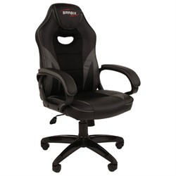 Кресло компьютерное BRABIX "Accent GM-161", TW/экокожа, черное/серое, 532576, 7083504 - фото 11117502