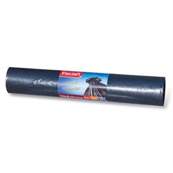 Мешки для мусора 240 л, черные, в рулоне 20 шт., ПВД, 35 мкм, 130х90 см, PACLAN "Big&Strong" - фото 11120993