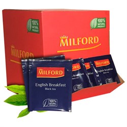 Чай MILFORD "English Breakfast" черный, 200 пакетиков в конвертах по 1,75 г, 6990 РК - фото 11134844
