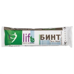 Бинт марлевый стерильный NEW LIFE 7 м х 14 см, плотность 28 (±2) г/м2, индивидуальная упаковка, 63166 - фото 11136287