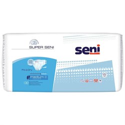 Подгузники для взрослых SUPER SENI Medium, КОМПЛЕКТ 30 шт., одноразовые, SE-094-ME30-JR1 - фото 11136904