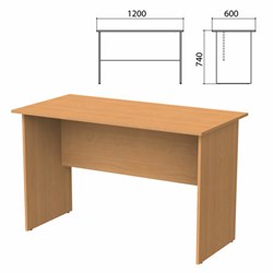 Стол письменный "Бюджет", 1200х600х740 мм, груша ароза, 402660-336 - фото 11138157