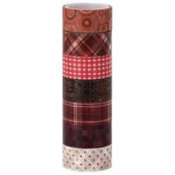 Клейкие WASHI-ленты для декора ОТТЕНКИ КРАСНОГО, 15 мм х 3 м, 7 цветов, рисовая бумага, ОСТРОВ СОКРОВИЩ, 661705 - фото 11140910