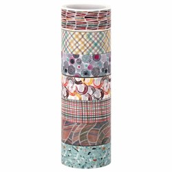 Клейкие WASHI-ленты для декора "Микс №3", 15 мм х 3 м, 7 цветов, рисовая бумага, ОСТРОВ СОКРОВИЩ, 661711 - фото 11140946