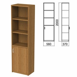 Шкаф полузакрытый "Арго", 560х370х2000 мм, орех (КОМПЛЕКТ) - фото 11147932