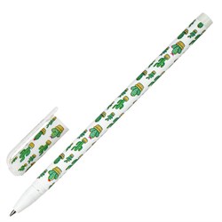 Ручка шариковая BRAUBERG SOFT TOUCH STICK "CACTUS", СИНЯЯ, мягкое покрытие, узел 0,7 мм, 143707 - фото 11203290