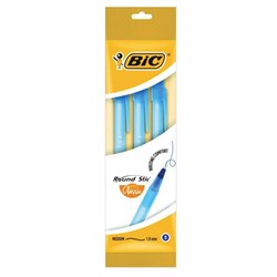 Ручки шариковые BIC "Round Stic", НАБОР 3 шт., СИНИЕ, узел 1 мм, линия письма 0,32 мм, пакет, 9021522 - фото 11203736