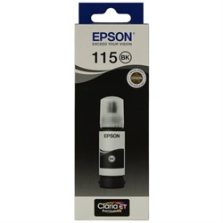 Чернила EPSON 115 (C13T07C14A) для СНПЧ L8160/L8180, черные пигментные, объем 70 мл, ОРИГИНАЛЬНЫЕ - фото 11215632