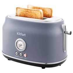 Тостер KITFORT KT-2038-3, 815 Вт, 2 тоста, 6 режимов, пластик/металл, серый, КТ-2038-3 - фото 11217810