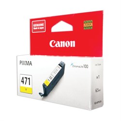 Картридж струйный CANON (CLI-471Y) PIXMA MG5740/MG6840/MG7740, желтый, оригинальный, ресурс, 323 стр., 0403C001 - фото 11330054