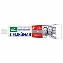 Зубная паста 90 г СЕМЕЙНАЯ (Весна) "Total", отбеливающая, защита от кариеса, 8098 - фото 11391559