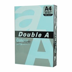 Бумага цветная DOUBLE A, А4, 80 г/м2, 500 л., пастель, голубая - фото 11744660