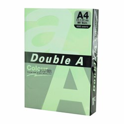 Бумага цветная DOUBLE A, А4, 80 г/м2, 500 л., пастель, зеленая - фото 11744664