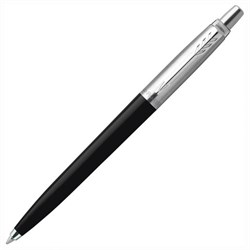 Ручка шариковая PARKER "Jotter Orig Black", корпус черный, детали нержавеющая сталь, синяя, RG0033010 - фото 11744707