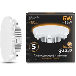 Лампа GAUSS LED GX53 6W 2700K - фото 11836408