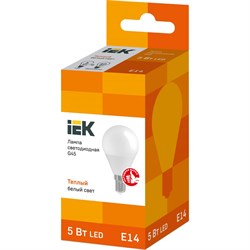 Лампа IEK LLE-G45-5-230-30-E14 - фото 11885638