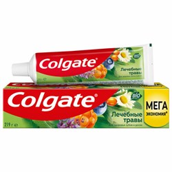 Зубная паста 150 мл COLGATE "Лечебные травы", отбеливающа, сфторидом и кальцием, 7891024133743 - фото 12246646