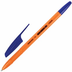 Ручка шариковая ОФИСМАГ &quot;X-333 Orange&quot;, СИНЯЯ, корпус оранжевый, узел 1 мм, линия письма 0,5 мм, 143228
