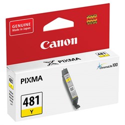 Картридж струйный CANON (CLI-481Y) для PIXMA TS704/TS6140, желтый, ресурс 257 страниц, оригинальный, 2100C001 - фото 12539335