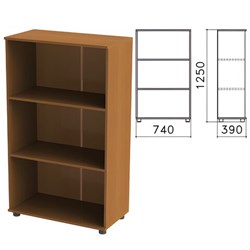 Шкаф (стеллаж) "Монолит", 740х390х1250 мм, 2 полки, цвет орех гварнери, ШМ51.3 - фото 12557283