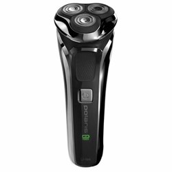 Электробритва POLARIS PMR 0305R PRO 5, 3 головки, аккумулятор, сухое и влажное бритье, черная, 51919 - фото 12566285