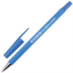 Ручка шариковая BRAUBERG &quot;Capital blue&quot;, СИНЯЯ, корпус soft-touch голубой, узел 0,7 мм, линия письма 0,35 мм, 142493