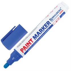 Маркер-краска лаковый (paint marker) 6 мм, СИНИЙ, НИТРО-ОСНОВА, BRAUBERG PROFESSIONAL PLUS EXTRA, 151453 - фото 13103437