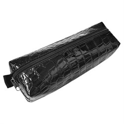 Пенал-косметичка BRAUBERG "Ultra black", "крокодиловая кожа", 20х6х4 см, 223909 - фото 13106644