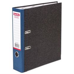 Папка-регистратор ОФИСМАГ, фактура стандарт, с мраморным покрытием, 75 мм, синий корешок, 225583 - фото 13106940