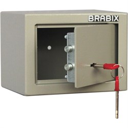 Сейф мебельный BRABIX "D-14m", 145х200х150 мм, 3 кг, ключевой замок, крепление к стене, 291160 - фото 13114379